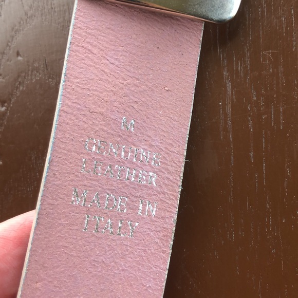 EXPRESS Pink Genuine Leather Belt Sz. MEDIUM Made in ITALY - Picture 2 of 5